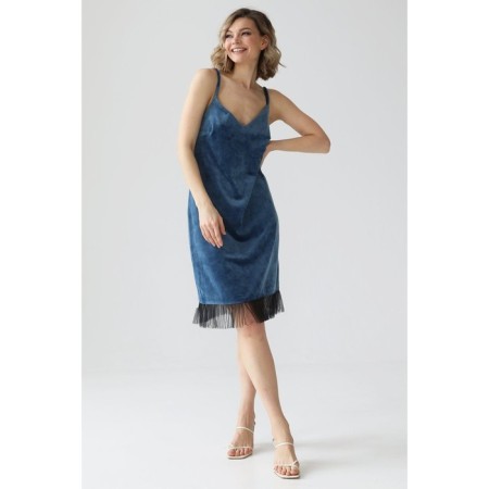 Win -linen -style dress from velvet, size 42-1