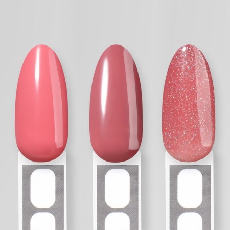 Nail polish gel, set 3 pcs, 10 ml, pink shades-8