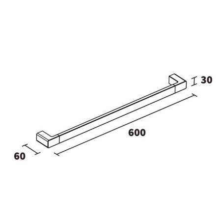 Towel holder, 60 cm Nex220-1