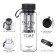 Water bottle, 800 ml, 22 x 10.5 cm, with sieve, black