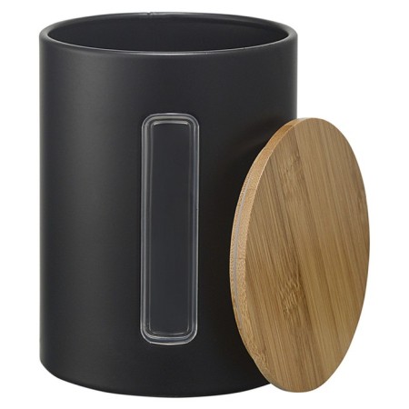 Set of storage cans Smart Solutions Kuffi, black, matte, 1 liter-3