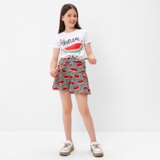 Costume for girls, white color, height 140 cm