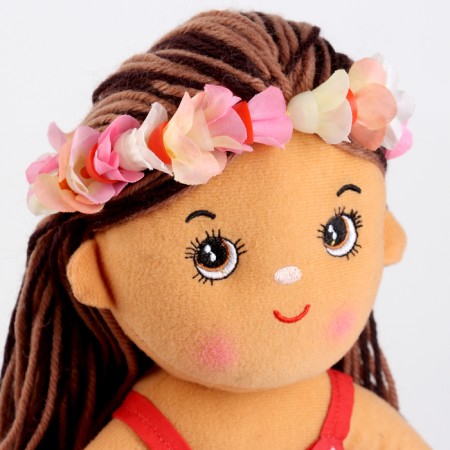 Soft toy "doll" in a flower rim, 35 cm-1