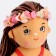 Soft toy "doll" in a flower rim, 35 cm