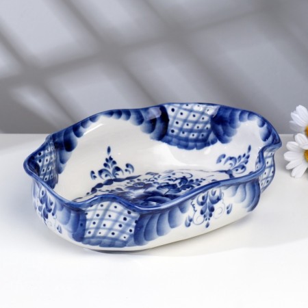 Cupcake dish, gzhel-4