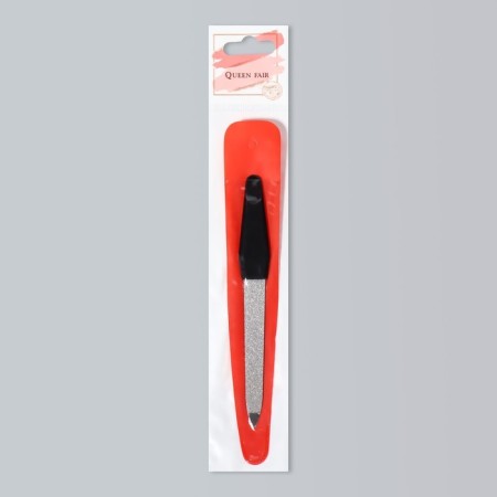 Metal file for nails, 12 cm, silver color/black-4