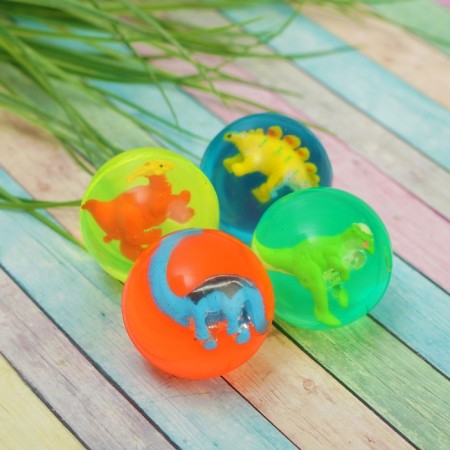 Rubber ball "dinosaur", diameter 4.5 cm, mix