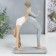 Polystone souvenir "Mom in the wheel pose, with her daughter" White-gray 19x7x13 cm