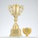 Cup 122C, award figure, gold, plastic stand, 34 × 13 × 9 cm.