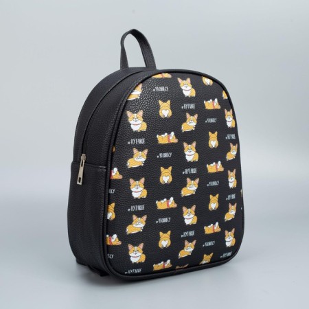 Baby backpack for girls from artificial leather "Corgi" 27x23 x 10 cm-3