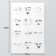 Stickers (stickers) "Smiley" 10x15 cm, color silver, 5-322