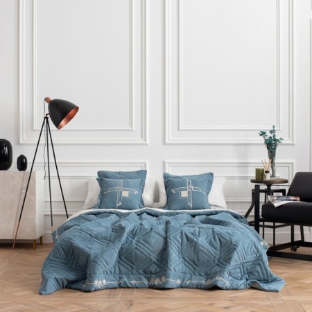 Cover with pillowcases "Bridget", size 230x250 cm, blue color