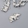 Decor Metal for creativity "Brown Bear" silver 3978 1.4x2.3 cm