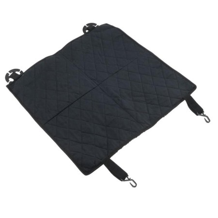 Kitting in the front seat, natural wool, short pile, black-3