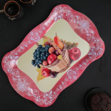 Bachmal stainless steel tray, 38 × 24.7 cm, MIX drawing-8
