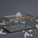 Organizer for storage "Mountains", with a lid, glass, with a mirror -bottom, 1 section, 14.5 × 8.5 × 6 cm, the color is transparent/copper