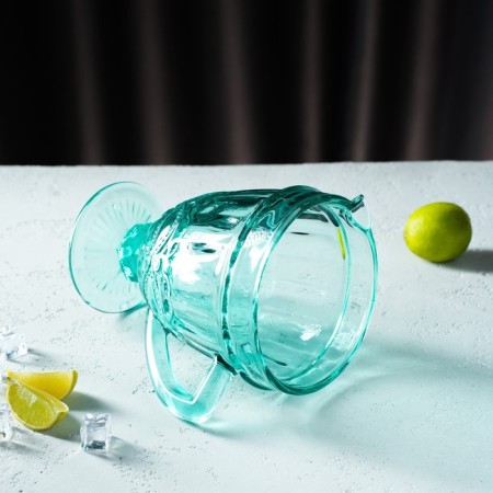 Glass Glass Magistro "La-Channel", 1.1 l, the color turquoise-6