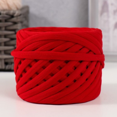 Knitted yarn set No. 3, 3x30 m/100 g, width 7-9 mm (white, black, red)-1