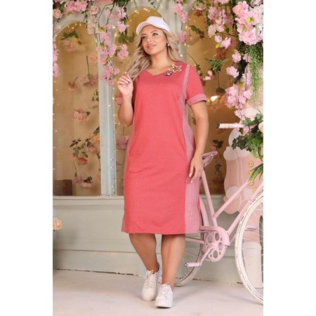 Female dress, size 54, coral color