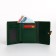Women's wallet on the button, green color