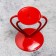 Glamur candlestick Metal per 1 candle, 9x10.2 cm, red