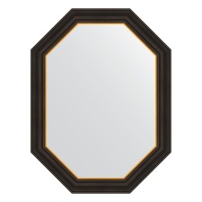 Mirror in a baguette frame, a black tree with gold 71 mm, 63x83 cm