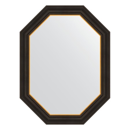 Mirror in a baguette frame, a black tree with gold 71 mm, 63x83 cm