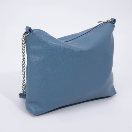 Bag Cross-Bodi with a zipper, blue color-2