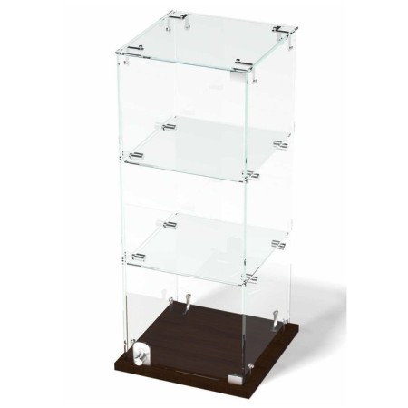 Desktop window, 2 shelves, 300 × 300 × 700, chipboard, glass color wenge-1