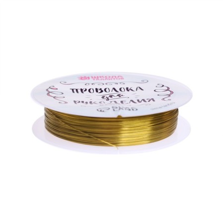 Wire for beadwork d = 0.3 mm, length 30 m, gold color-2