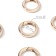Carabin ring is flat, d = 20/28 mm, thickness - 4 mm, 5 pcs, gold color