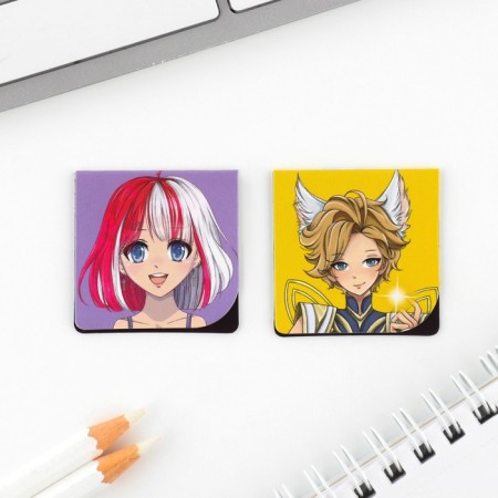 Gift set: notebook and magnetic bookmarks 2 pcs. "Anime"-5