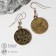 Earrings "Asgard" Symbols, color black gold