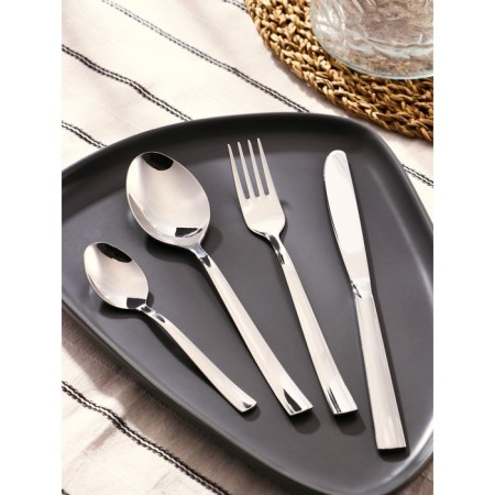 Set of dining room "Trilate", 24 items, thickness 2 mm, cardboard box, silver color