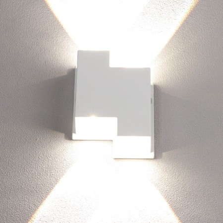 Facade lamp "Ray", FSD-010, 4 W, 3000K, 2 rays, IP65, 220 V, metal, white