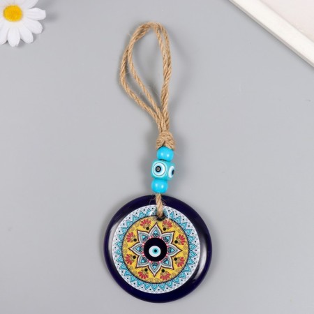 Suspension from the evil eye "Mehendi Flower" 9x1.5x13 cm