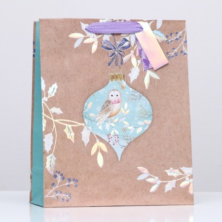 Package gift craft "owl" 26 x 32 x 12 cm-2