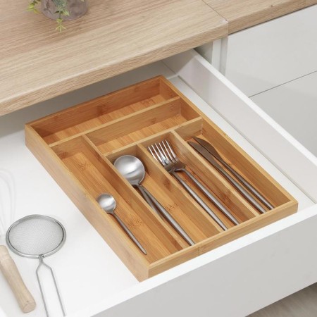 Tray for cutlery of the bamboo forest, 37 × 26 × 4 cm, 6 cells