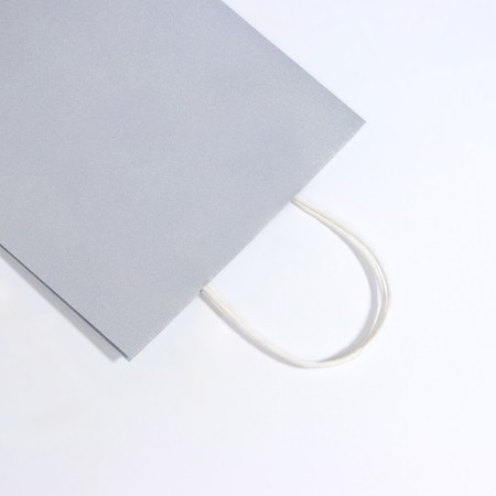 Gift Paper Package with glitter silver, 21 x 11 x 27 cm-2