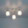 Ceiling chandelier Citilux "Christie" CL152130, 44x44x19 cm, 3x75W, E27, white color