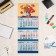 Quarterly calendar, Trio "Bright Macs" 2025, 73 x 29 cm