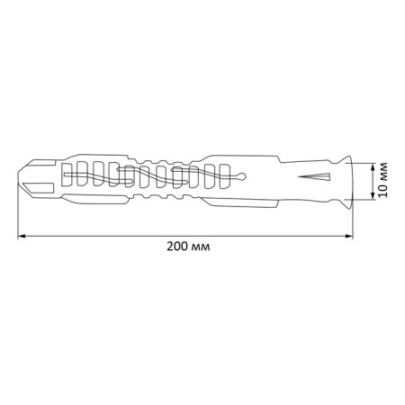 Dynel-gvo "Rosdubeel" RDR, frame, polyamide, secret cuff, 10x200 mm, 50 pcs-5