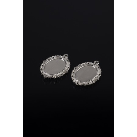 Frame with a setting A3047, site 18 × 25 mm, silver color-2