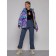 Ski jacket female winter, size 44, purple color