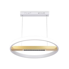 Светильник светодиодный подвесной с пультом управления Ambrella light, LineTech, FL51488, LED, 62 Вт, 4650Lum, 3000-6400К, цвет белый, золото