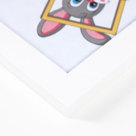 Photo frame 10x15 cm MDF, No. 6 White, width. 17 mm, thickness. 10mm (plastic screen)-2
