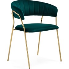 CHARTAL SHAMELIA 1 metal/velor, gold/green 60x52x79 cm