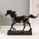 Polystone souvenir "Horse - steampunk" Black with gold 28.5x7x21.5 cm