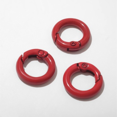 Carabin "Ring" d = 2 cm (set of 3 pcs.), Red color