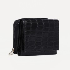 Women's wallet with lightning, black color